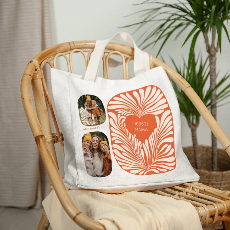 Tote bag Objets Anse en toile Amber foliage