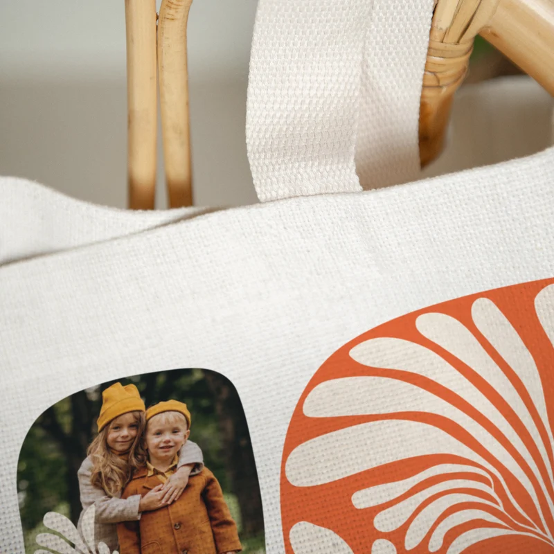 Tote bag Objets Anse en toile Amber foliage