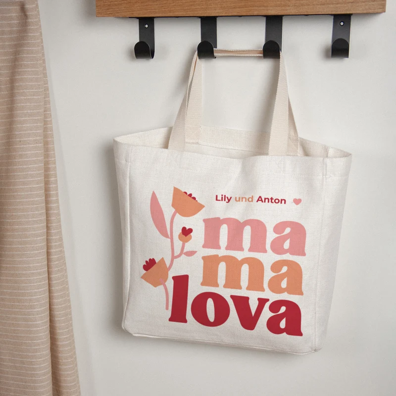 Tote bag Objets Anse en toile Mama lova II