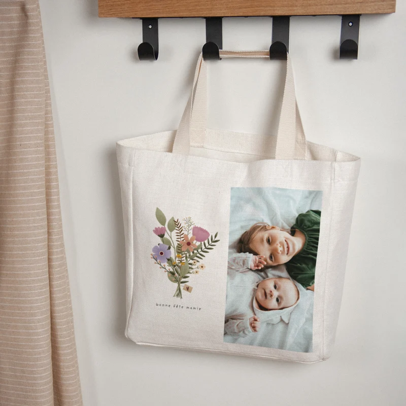 Tote bag Objets Anse en toile Bouquet de Fête