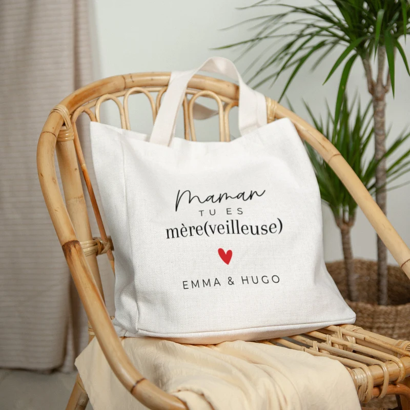 Tote bag Objets Anse en toile Mèr(e)veilleuse