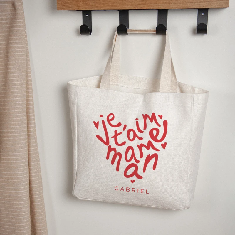 Tote bag Objets Anse en toile Maman adorée
