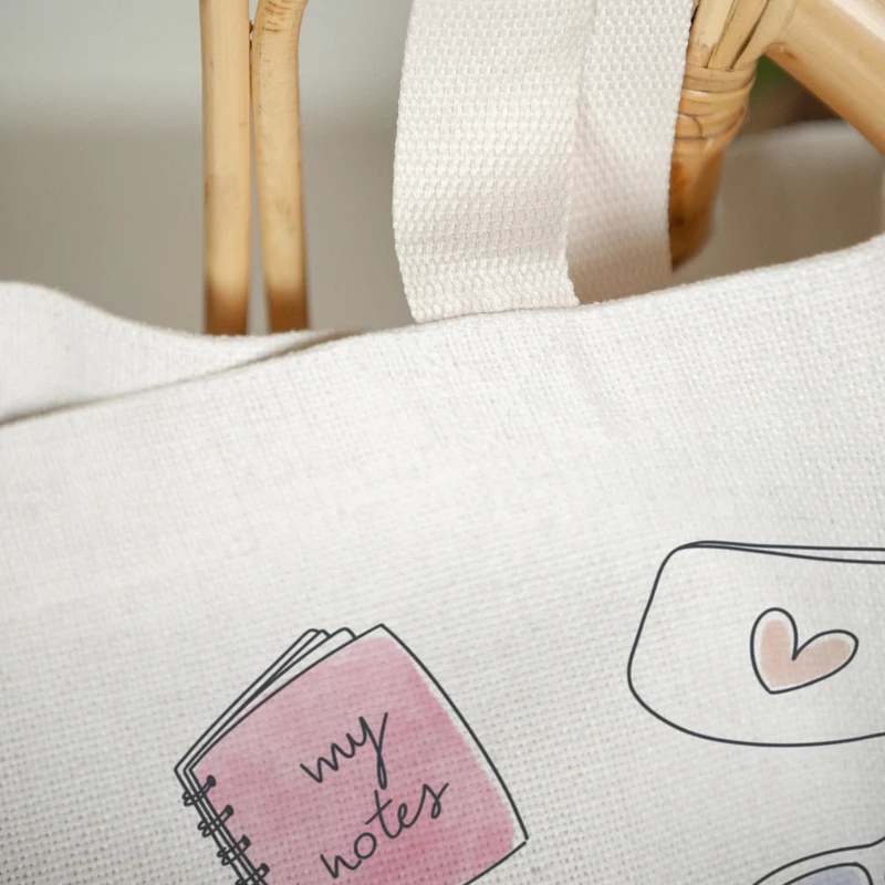 Tote bag Objets Anse en toile Toute ma vie