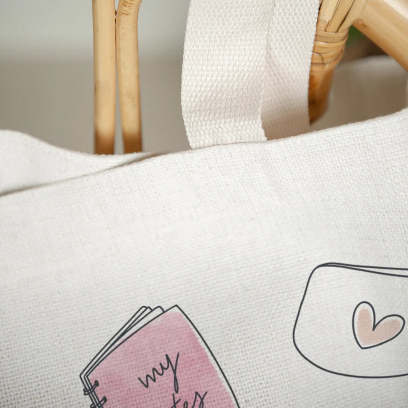 Tote bag Objets Anse en toile Toute ma vie