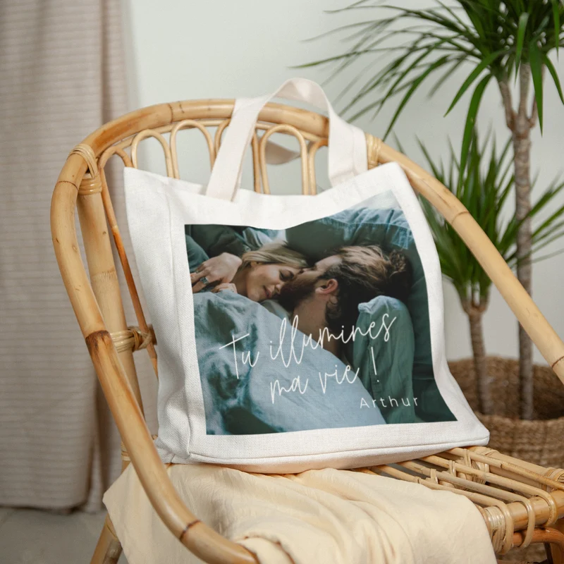 Tote bag Objets Anse en toile PS I love you