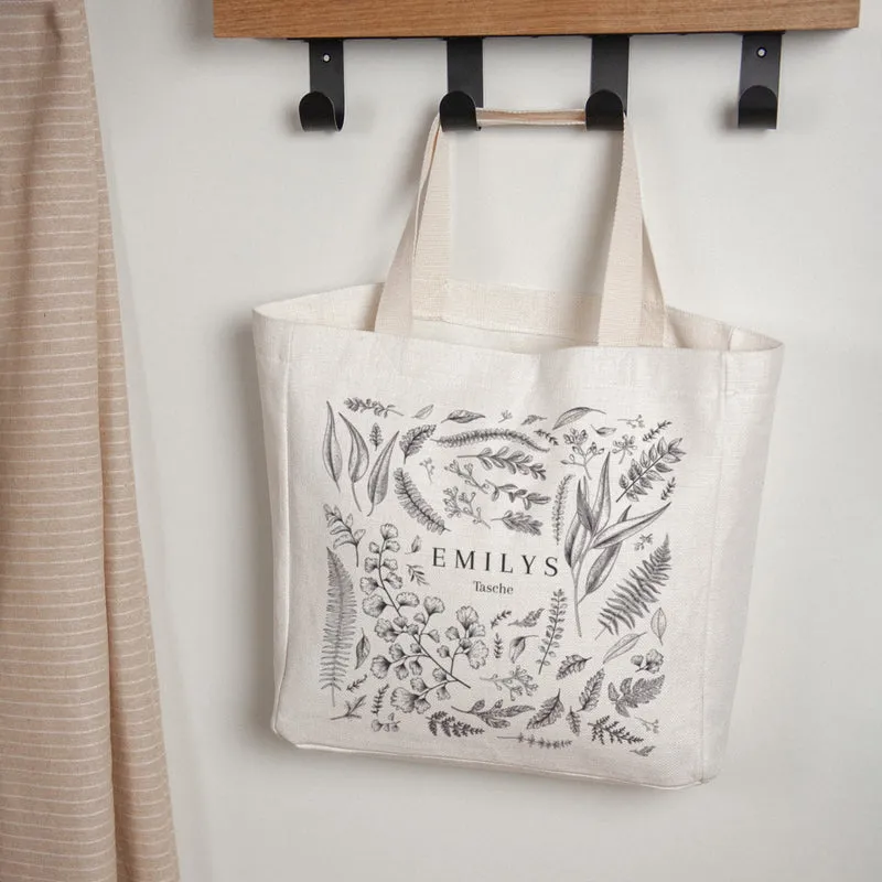 Tote bag Anse en toile Herbier chouchou