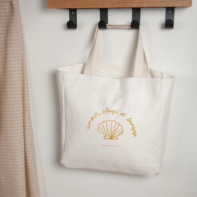 Tote bag Objets Anse en toile Amour, plage & bronzage