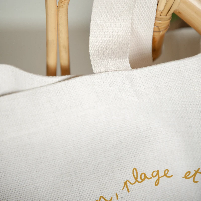 Tote bag Objets Anse en toile Amour, plage & bronzage