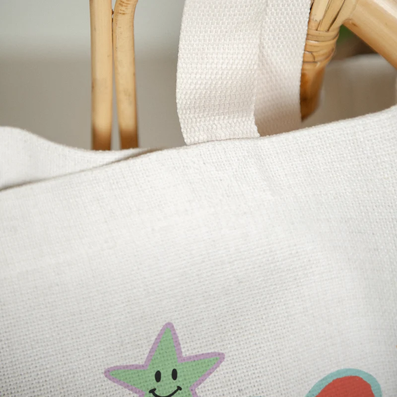 Tote bag Objets Anse en toile Stickers d'Amour