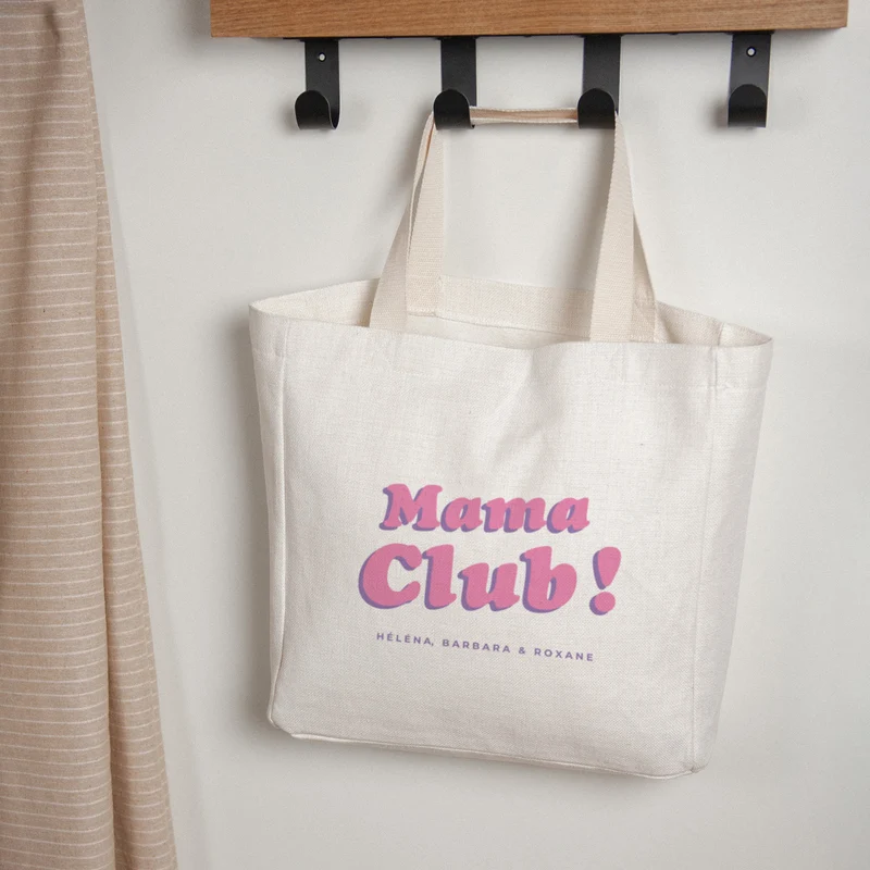 Tote bag Objets Anse en toile Mama Club
