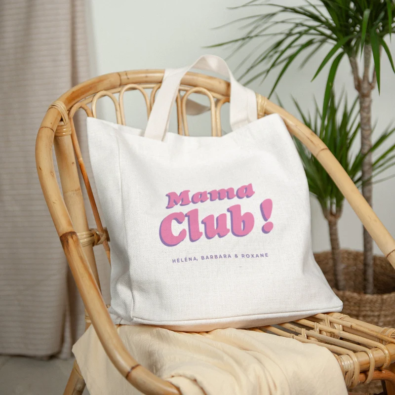 Tote bag Objets Anse en toile Mama Club