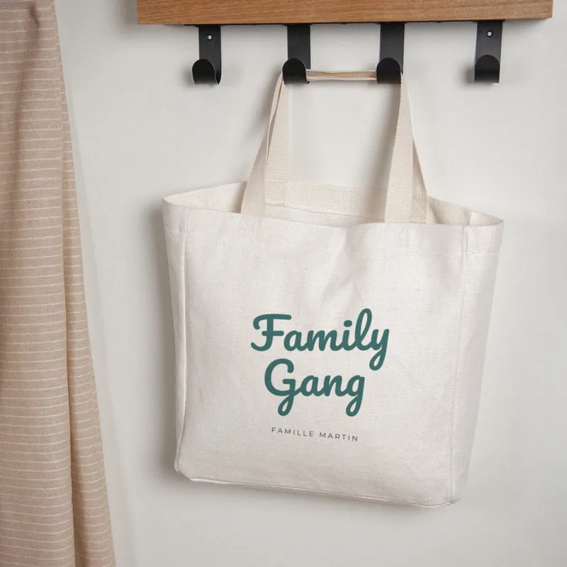 Tote bag Objets Anse en toile Family Gang