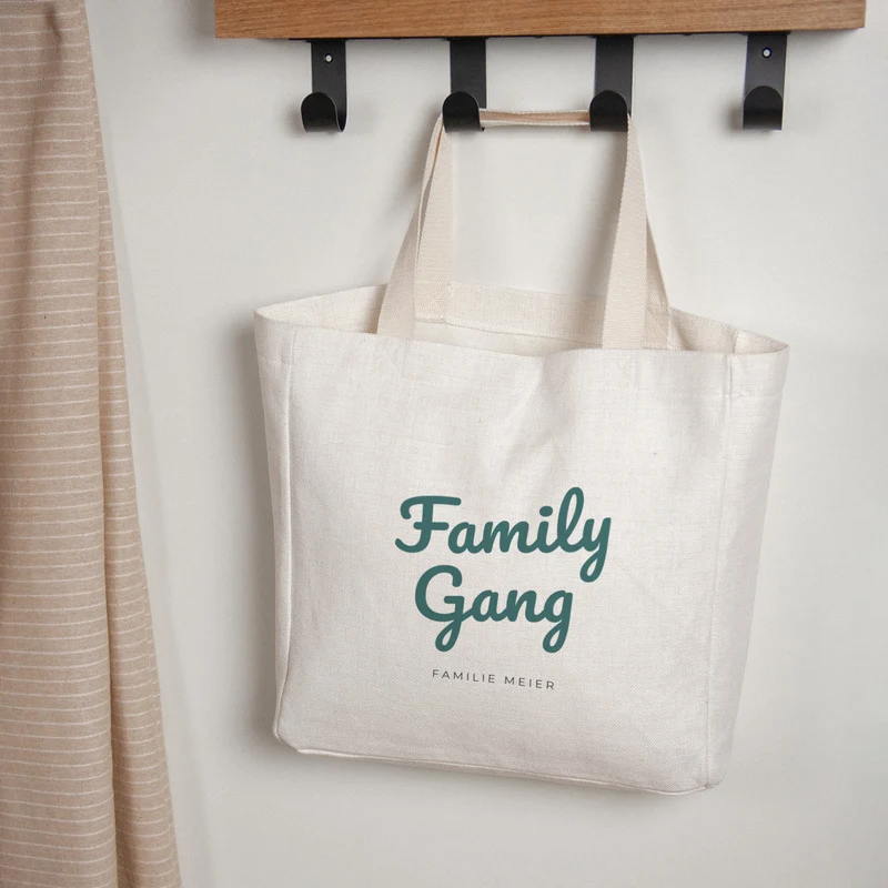 Tote bag Objets Anse en toile Family Gang
