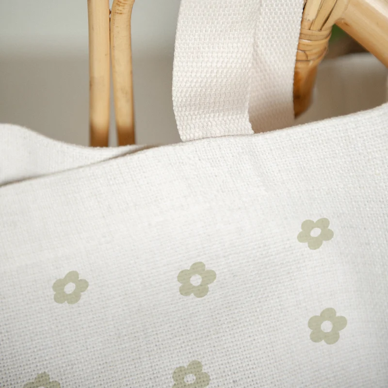Tote bag Objets Anse en toile Motif fleur