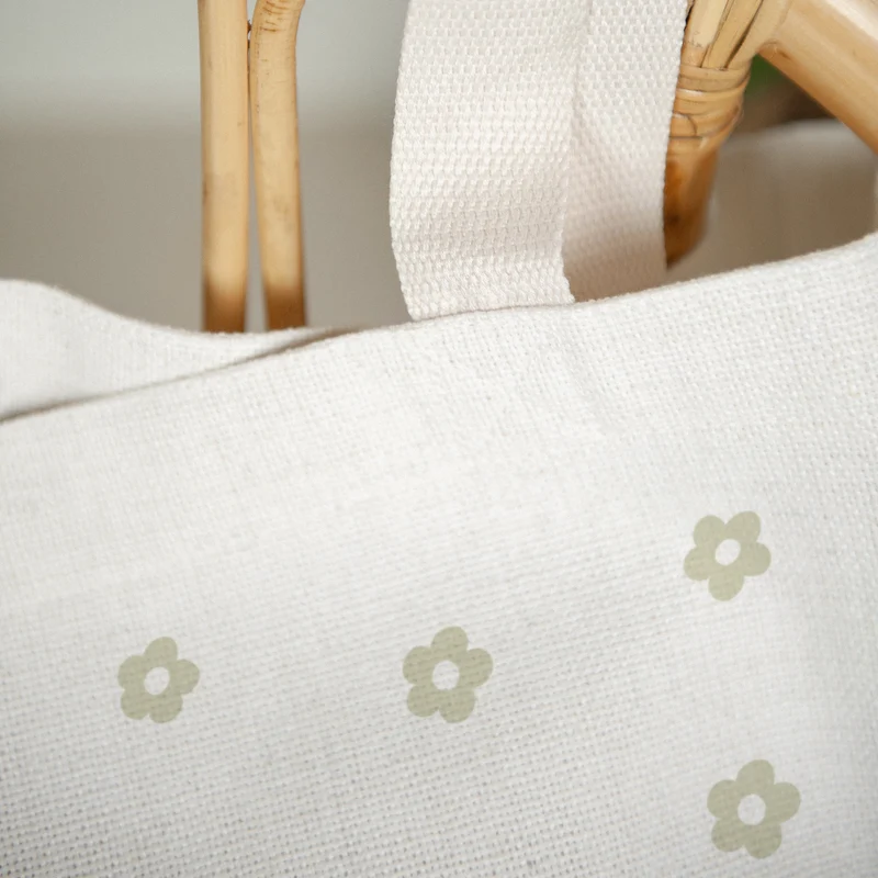 Tote bag Objets Anse en toile Motif fleur