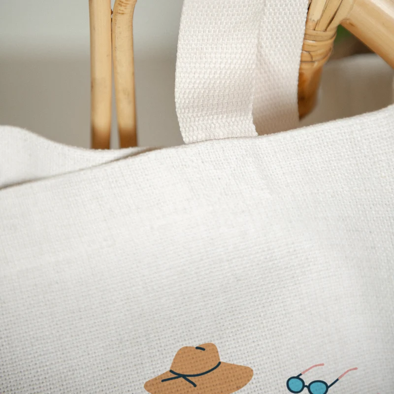 Tote bag Objets Anse en toile Le bazar de
