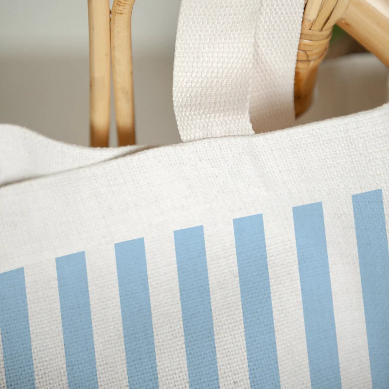 Tote bag Objets Anse en toile L'amour à la plage bleu