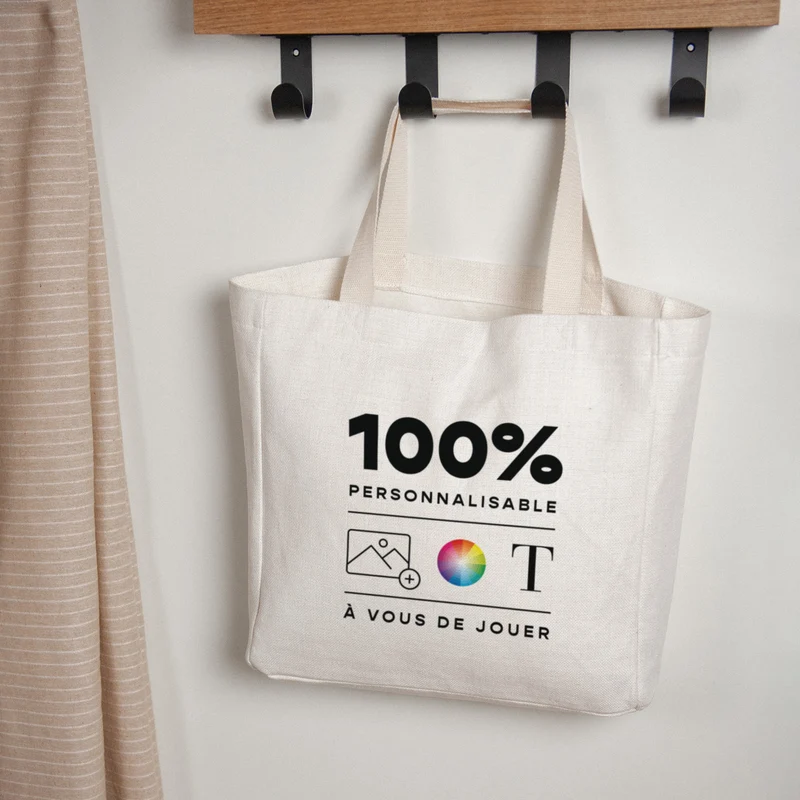 Tote bag Objets Anse en toile Do It Yourself