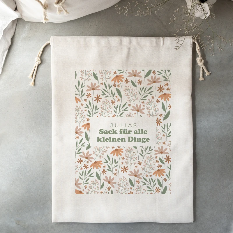 Sac de rangement Grand format Sac fleuri de bébé
