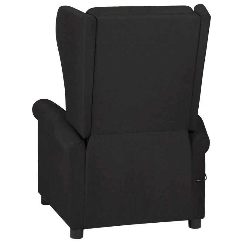 Fauteuil relax TV rembourrage confortable en tissu noir DEC028106
