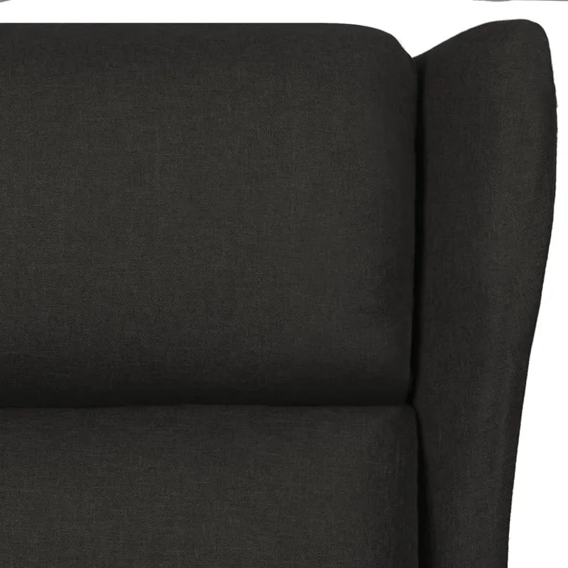 Fauteuil relax TV rembourrage confortable en tissu noir DEC028106