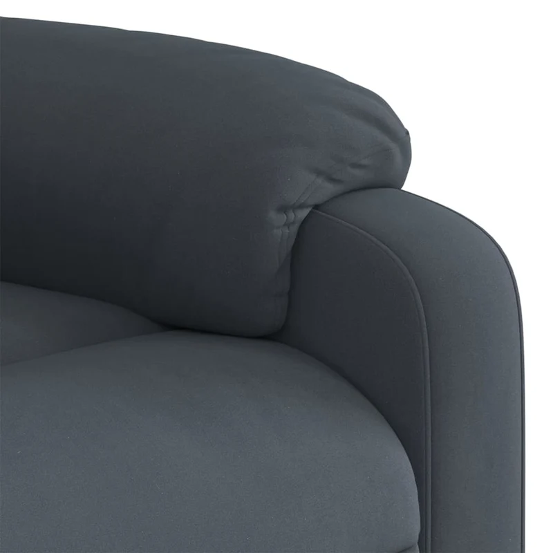 Fauteuil relax TV rembourrage confortable fonction de levage électrique en velours gris foncé DEC027966
