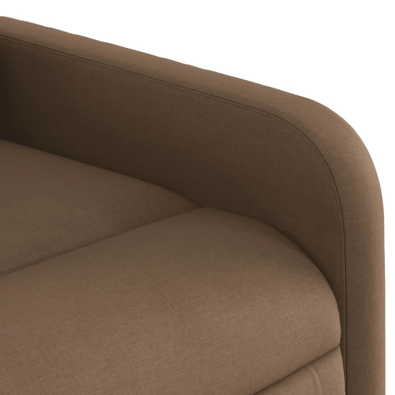 Fauteuil de relaxation TV fonction massage inclinable levage électrique en tissu marron DEC027010