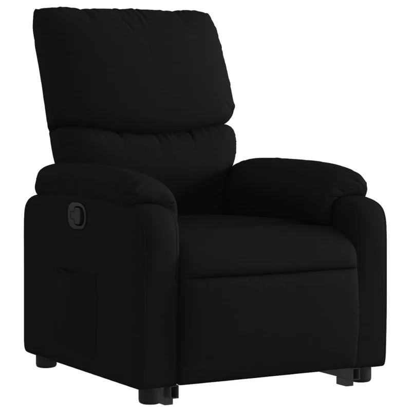 Fauteuil relax TV rembourrage confortable fonction de levage électrique en tissu noir DEC028103