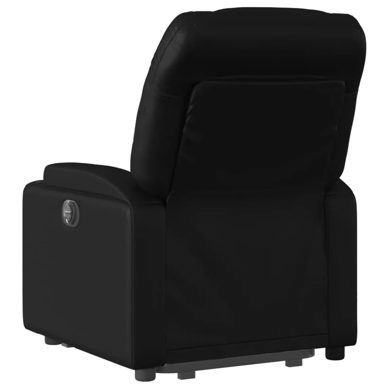 Fauteuil relax TV rembourrage confortable fonction de levage électrique en PVC noir DEC028068