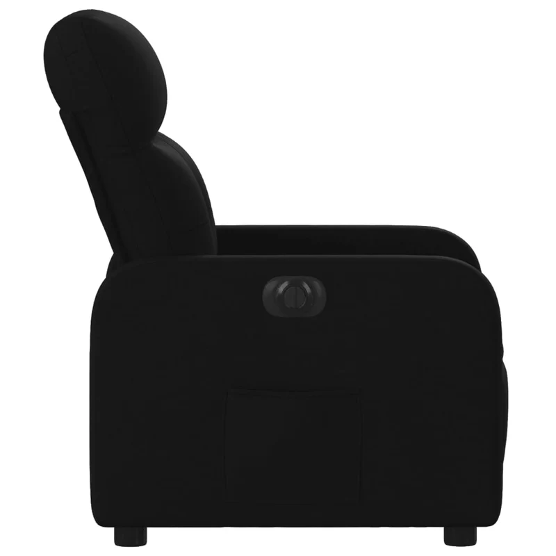 Fauteuil relax TV fonction d'inclinaison électrique très confortable en tissu noir DEC028488