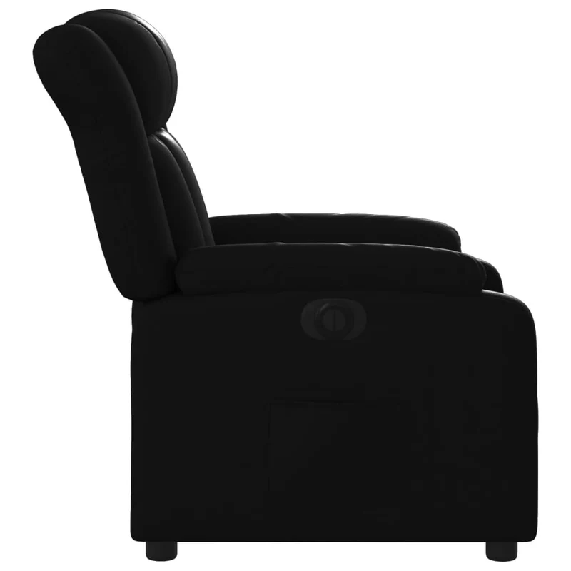 Fauteuil relax TV fonction d'inclinaison électrique très confortable en PVC noir DEC028480