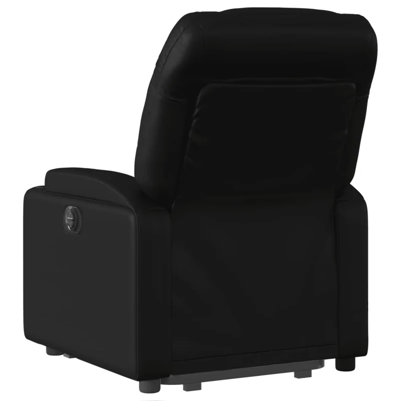 Fauteuil relax TV fonction de levage électrique très confortable en PVC noir DEC028463
