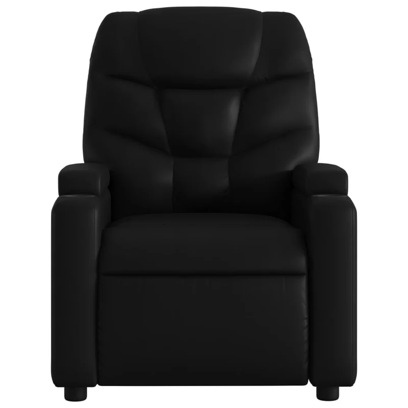 Fauteuil relax TV fonction de levage électrique très confortable en PVC noir DEC028463