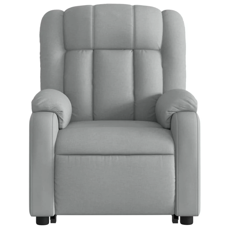 Fauteuil relax TV fonction de levage électrique très confortable en tissu gris clair DEC028321