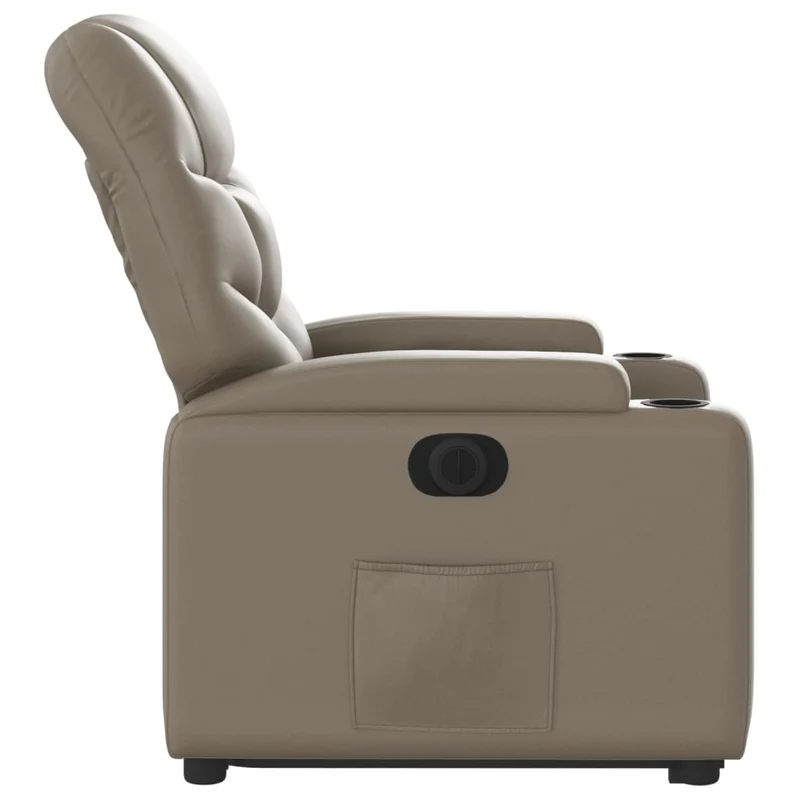 Fauteuil relax TV fonction de levage électrique très confortable en PVC couleur cappuccino DEC028247