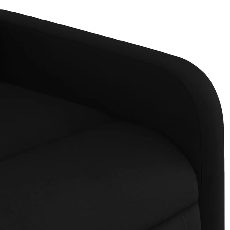 Fauteuil relax TV rembourrage confortable fonction d'inclinaison manuelle en tissu noir DEC028097