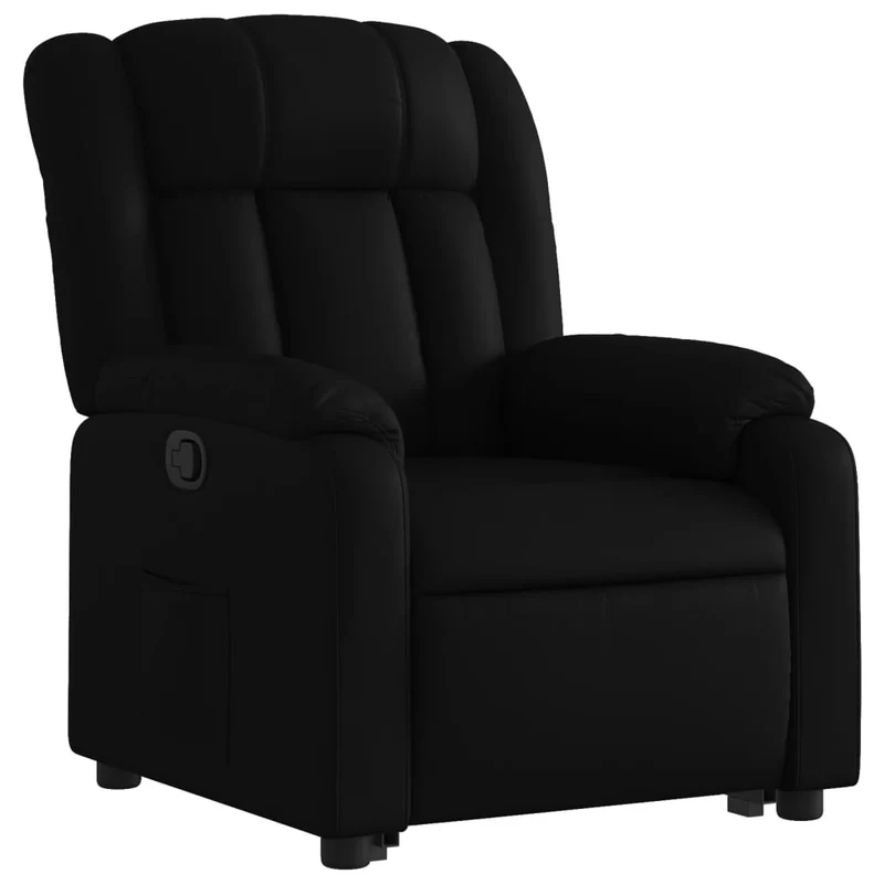 Fauteuil relax TV rembourrage confortable fonction de levage électrique en PVC noir DEC028083