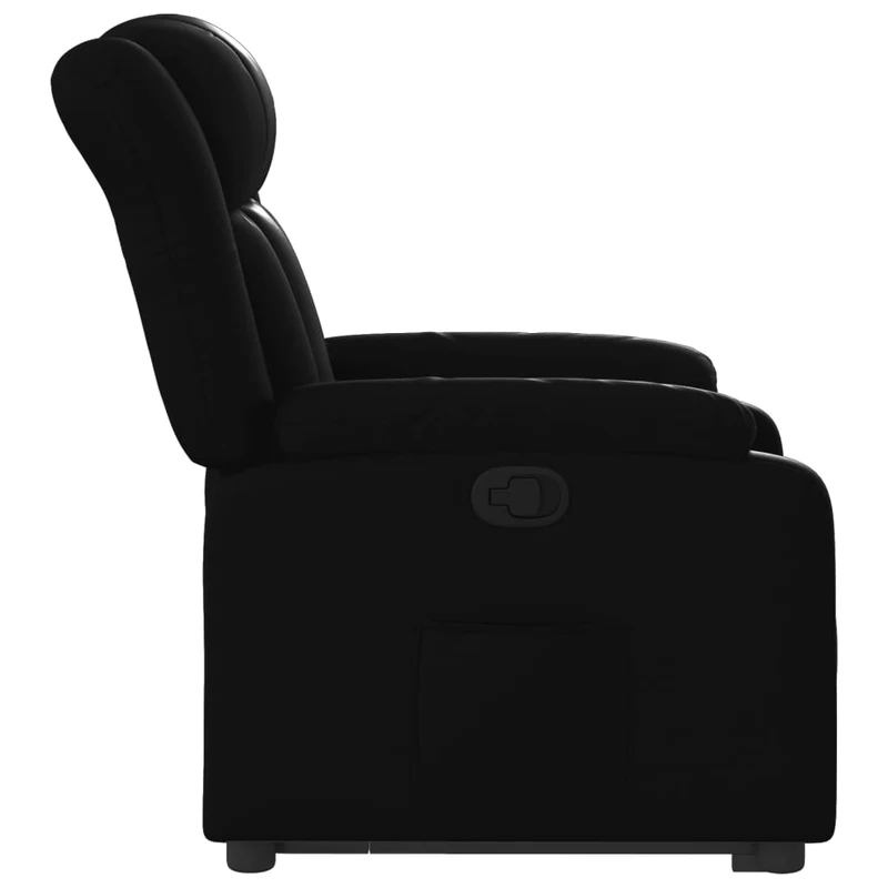 Fauteuil relax TV rembourrage confortable fonction de levage électrique en PVC noir DEC028083