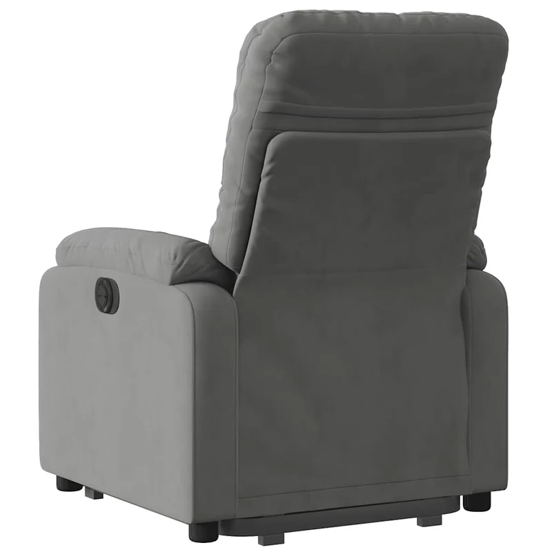 Fauteuil relax TV rembourrage confortable fonction de levage électrique en microfibre gris DEC027962