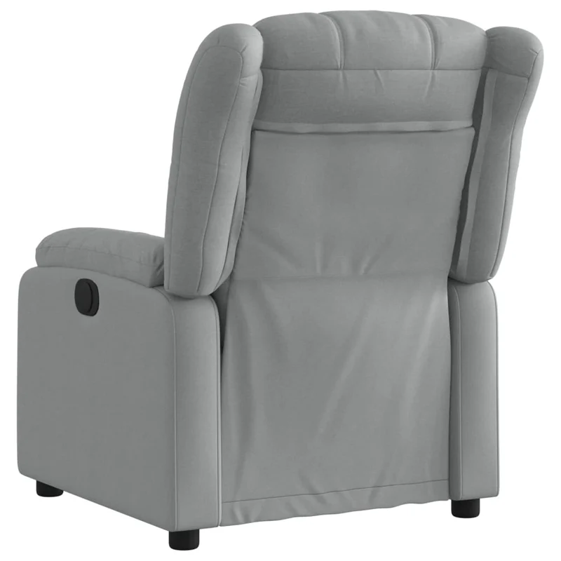 Fauteuil relax TV rembourrage confortable fonction d'inclinaison manuelle en tissu gris clair DEC027903