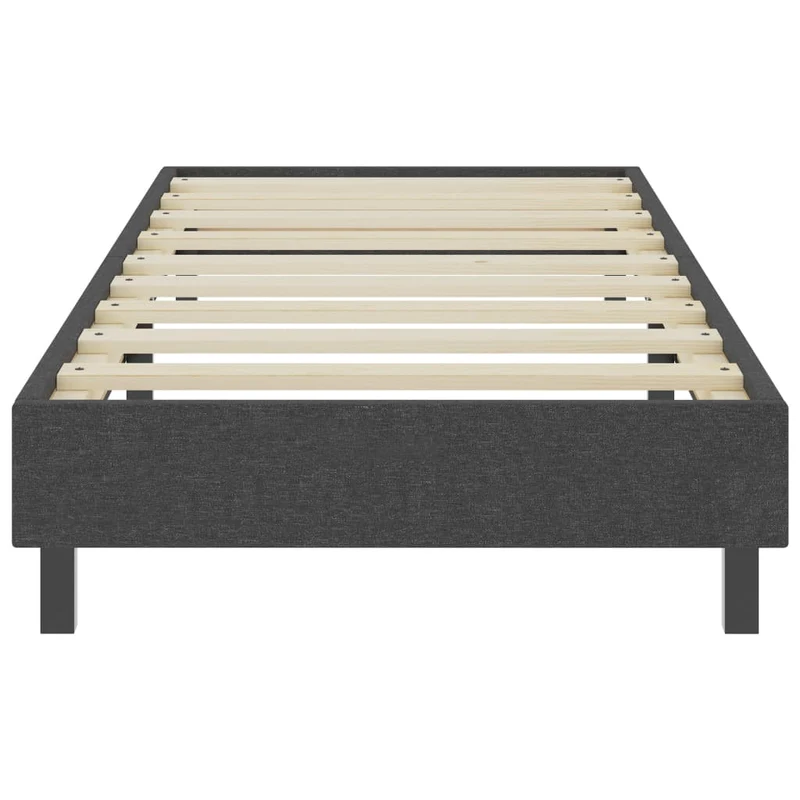 Sommier à lattes sur pieds cadre de lit 100 x 200 cm tissu gris TDL0208038