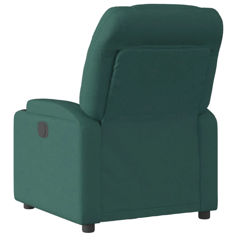 Fauteuil relax TV fonction d'inclinaison électrique très confortable en tissu vert foncé DEC028605