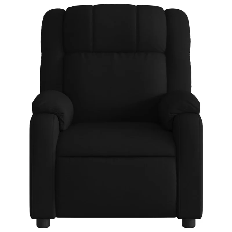 Fauteuil relax TV fonction d'inclinaison électrique très confortable en tissu noir DEC028509