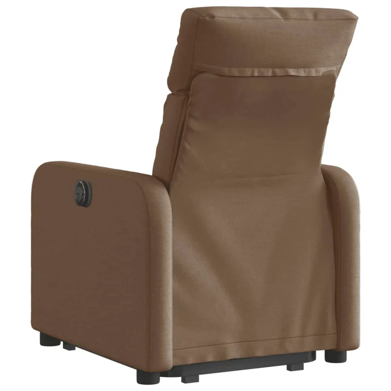 Fauteuil relax TV fonction de levage électrique très confortable en tissu marron DEC028453