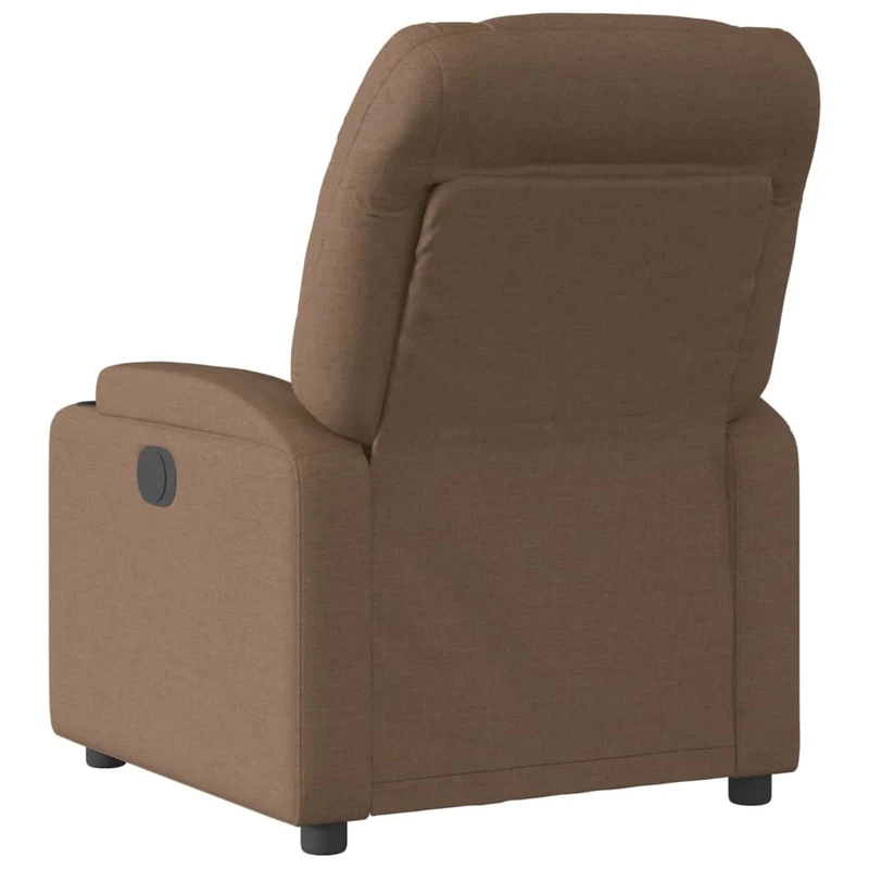 Fauteuil relax TV fonction d'inclinaison électrique très confortable en tissu marron DEC028434