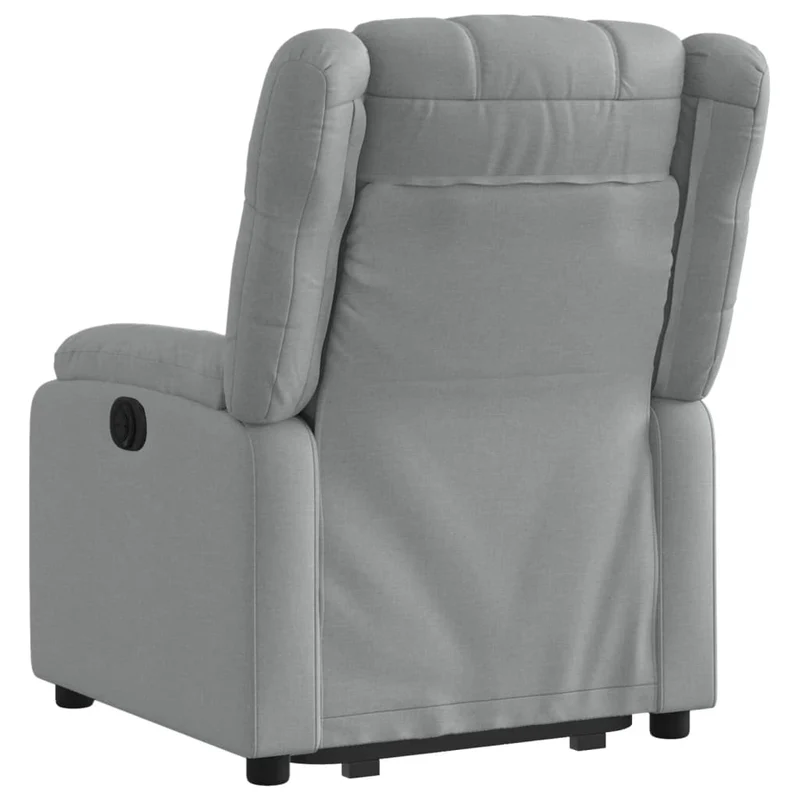 Fauteuil relax TV fonction de levage électrique très confortable en tissu gris clair DEC028316