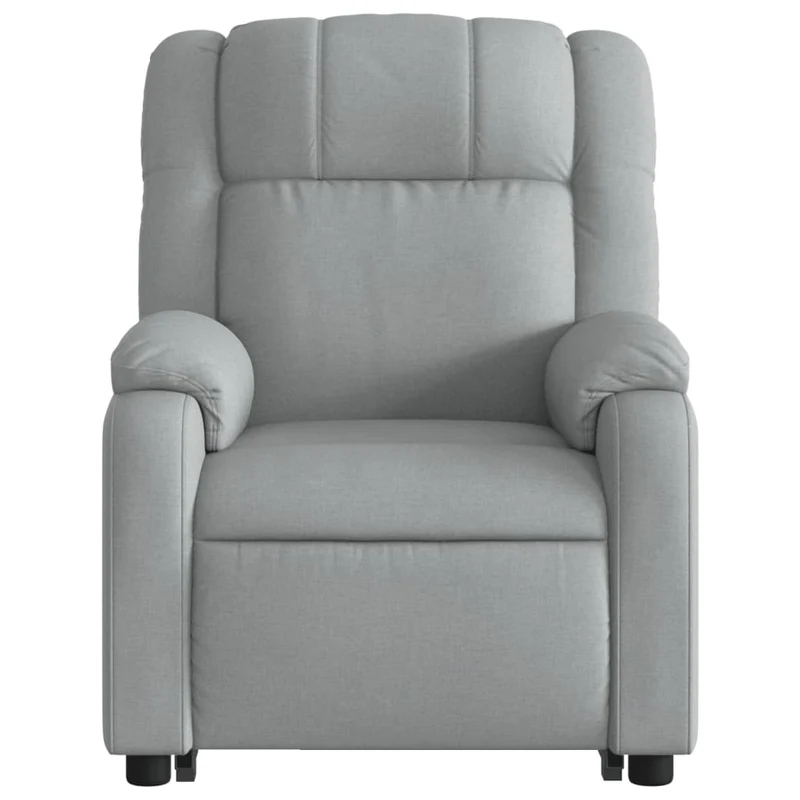 Fauteuil relax TV fonction de levage électrique très confortable en tissu gris clair DEC028316