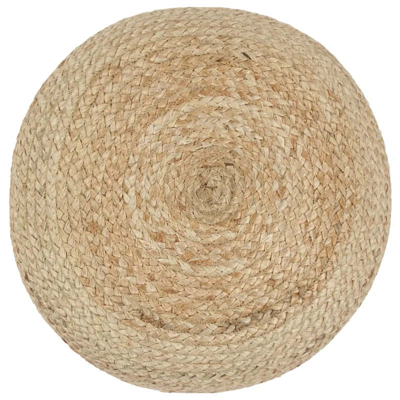 Pouf tabouret repose-pied fait à la main 45 x 30 cm jute brun DEC029969
