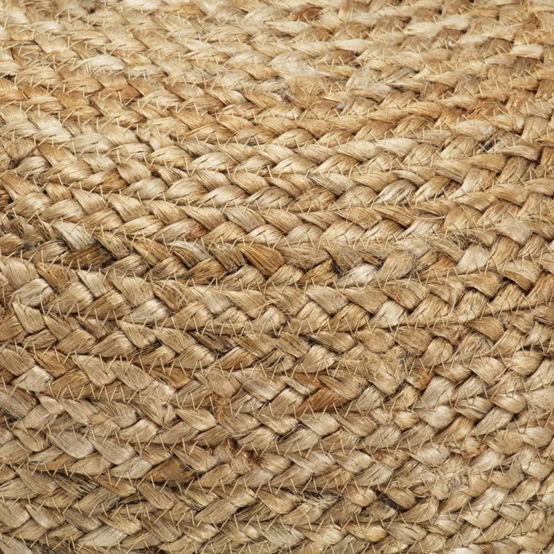 Pouf tabouret repose-pied fait à la main 45 x 30 cm jute brun DEC029969