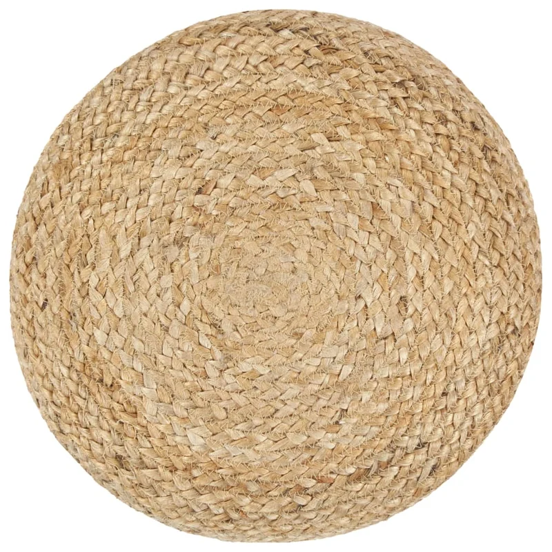Pouf tabouret repose-pied fait à la main 40 x 45 cm jute brun DEC029965